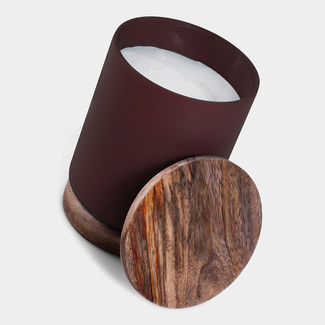 Scented candle 'MARCH' Scent Spice Dark Brown H12.5 D9 CM