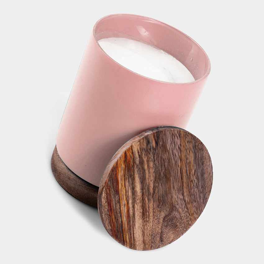 Scented candle 'MARCH' Scent Carnberry Pink H12.5 D9 CM
