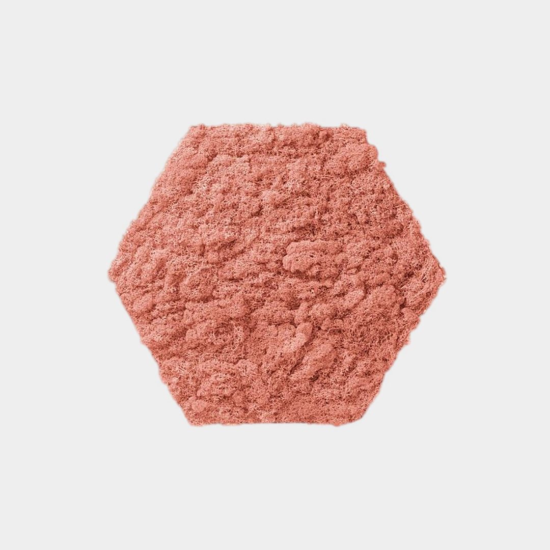 Huldra Hexagon Roze mos - Wandtegel - 21x24cm